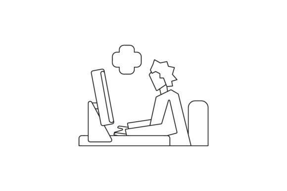 A Practical Review: Stitching the Medical Coder Line Art Design