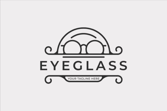 A Stylish Eyeglass Logo for Vintage-Inspired Embroidery
