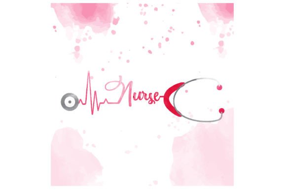 A Watercolor Stethoscope Design for Medical Crafts
